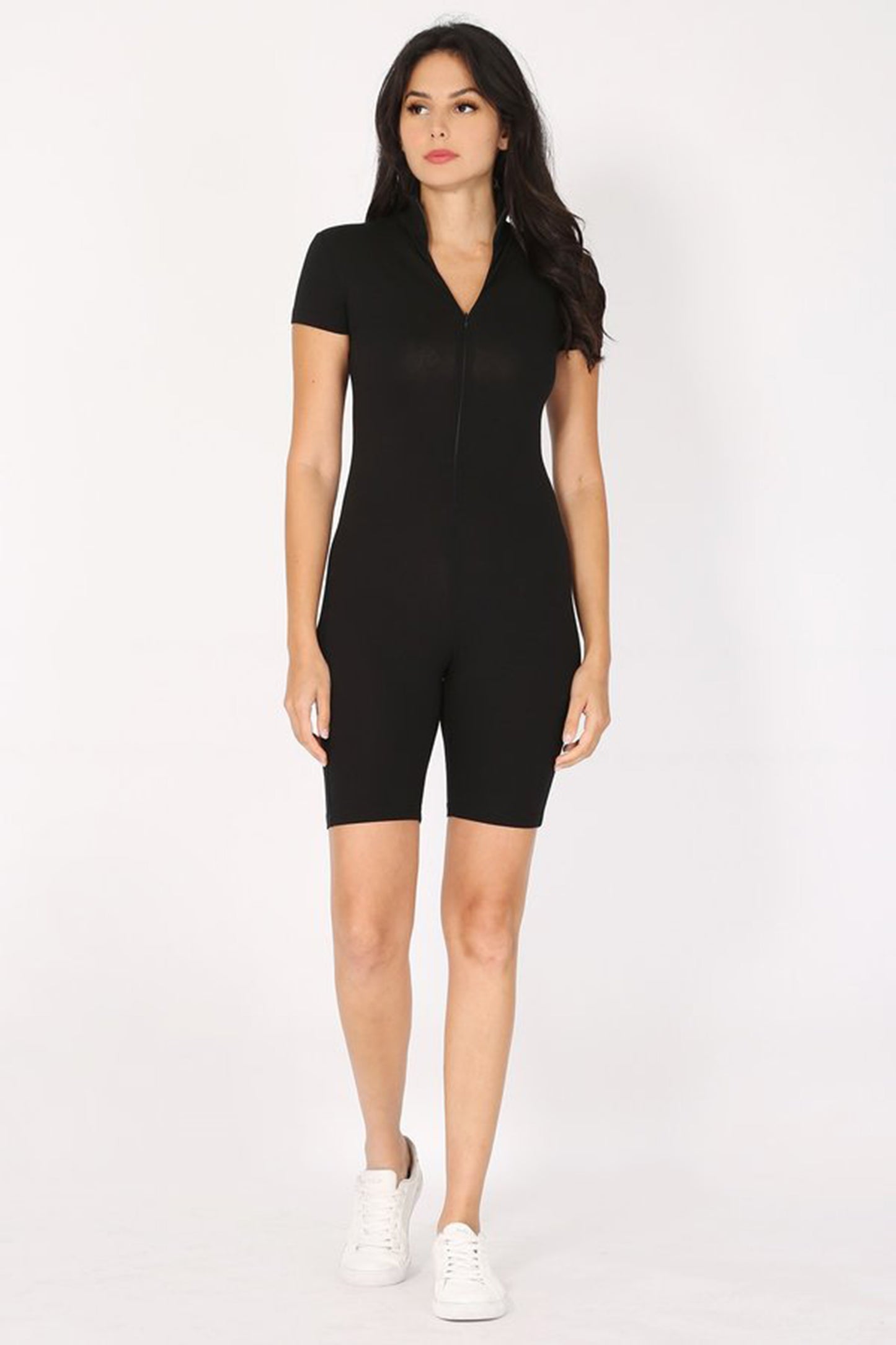Personalizable Bodysuit  With Zipper, Add Your Own Text or Image, Customizable Short Sleeve Romper, Bandeau Bodysuit