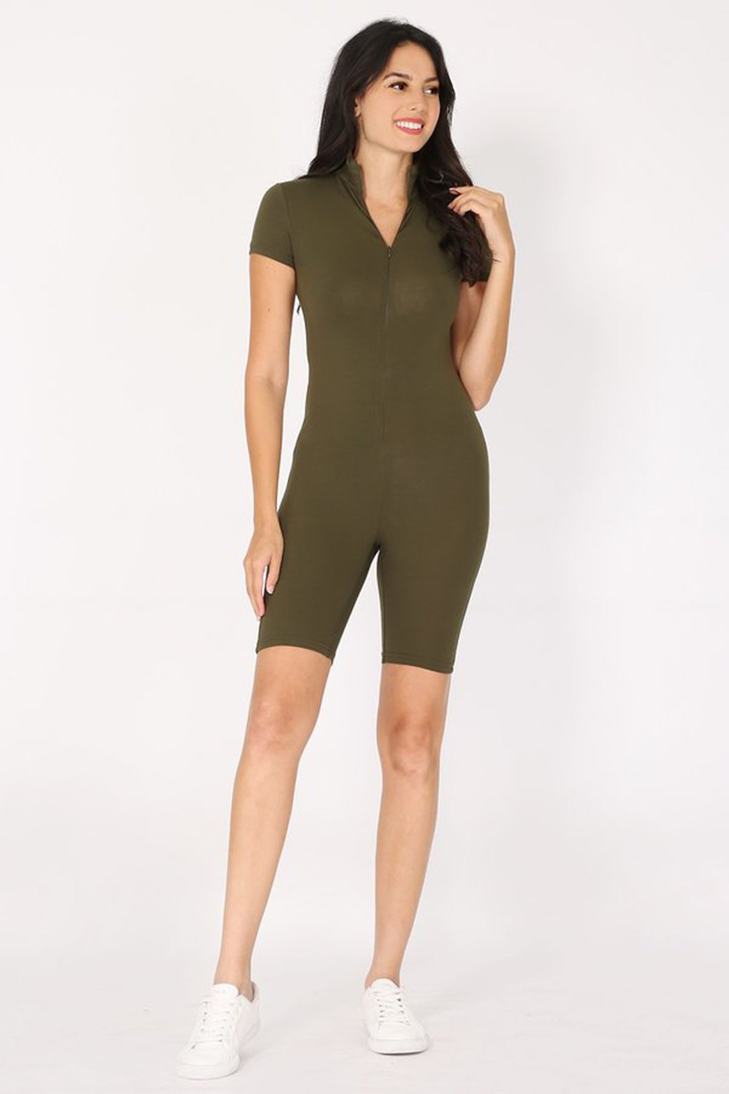 Personalizable Bodysuit  With Zipper, Add Your Own Text or Image, Customizable Short Sleeve Romper, Bandeau Bodysuit