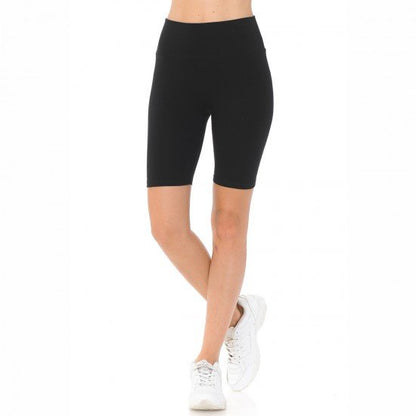 High Waist Knit Bike Shorts
