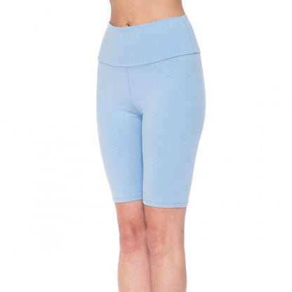 High Waist Knit Bike Shorts