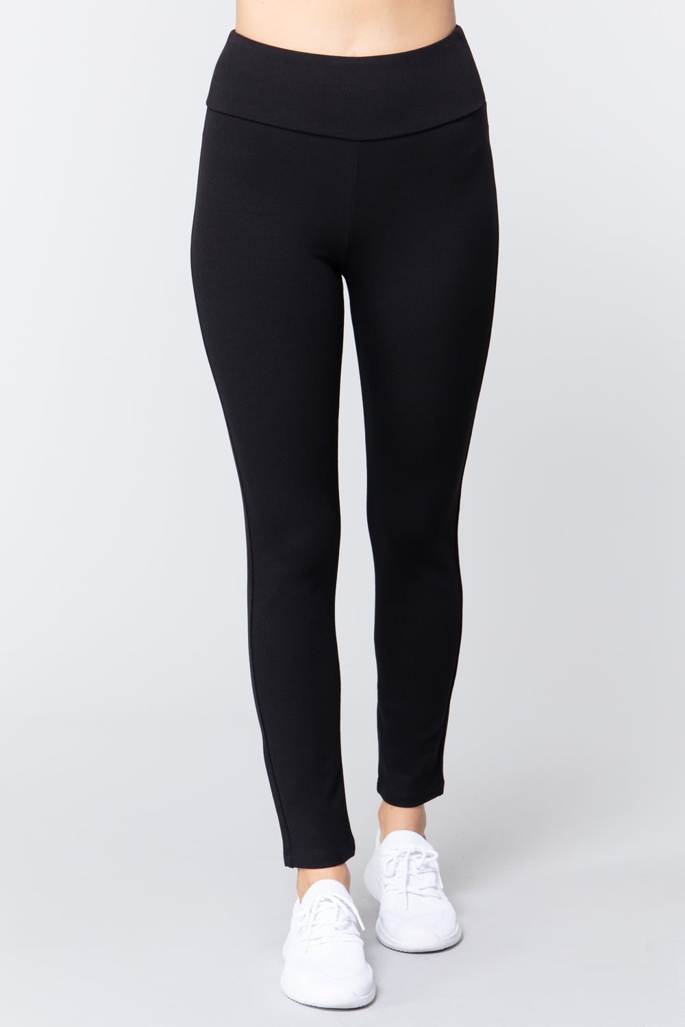 WAIST BAND LONG PONTE PANTS