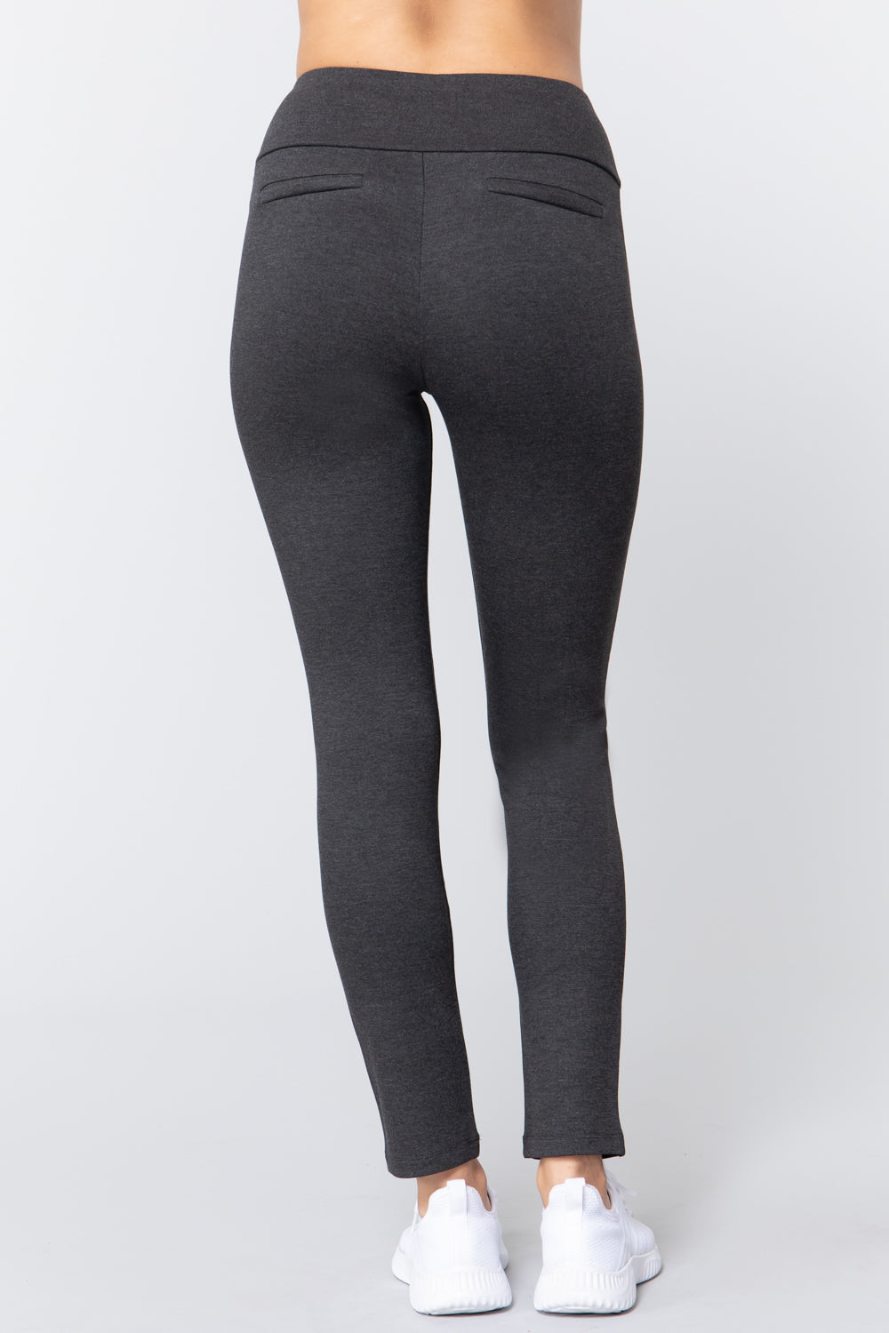 WAIST BAND LONG PONTE PANTS