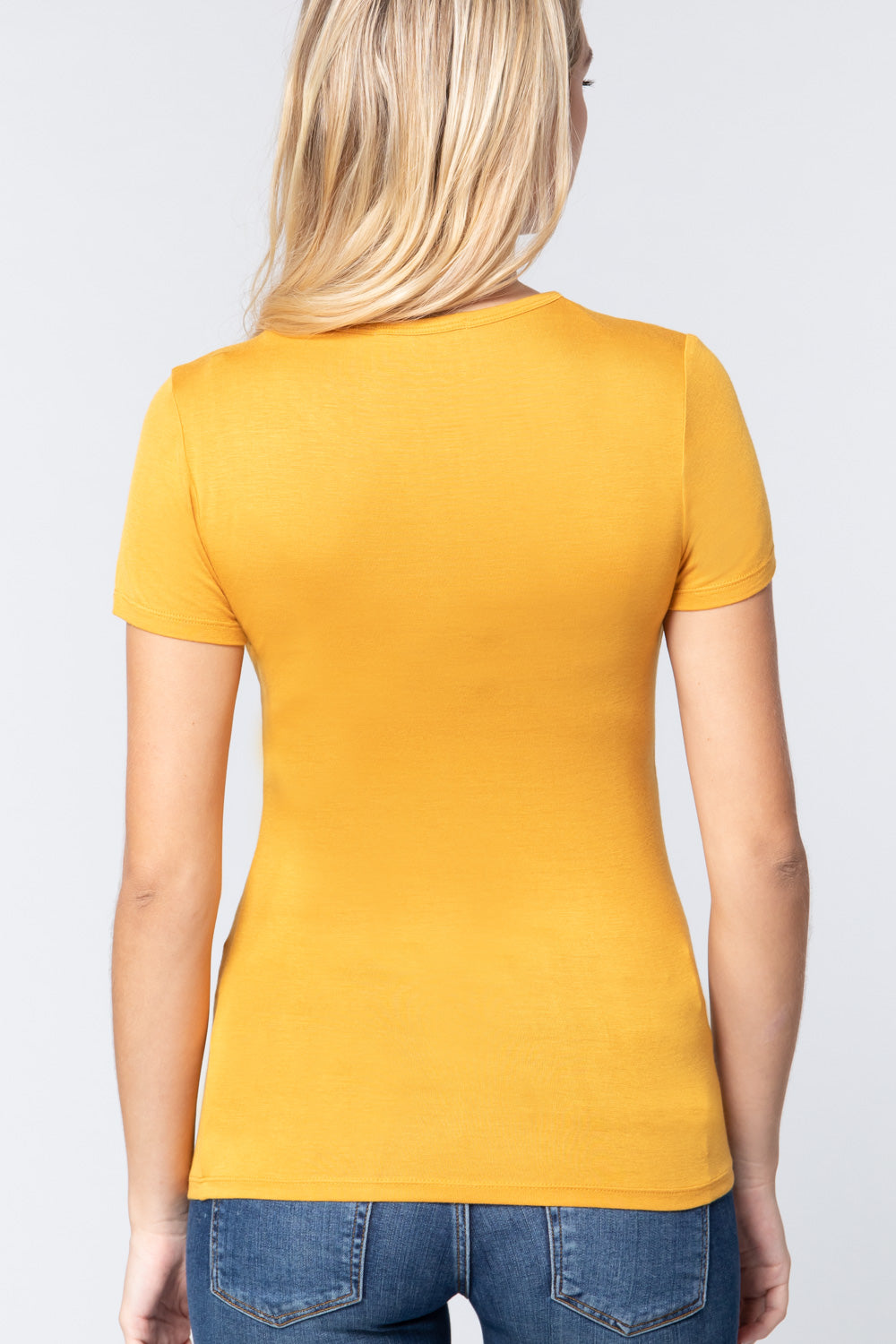 SHORT SLV BUTTON PLACKET TOP
