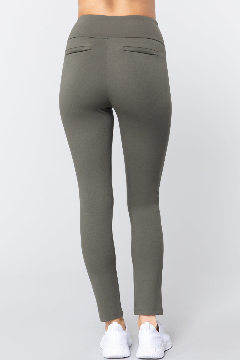 WAIST BAND LONG PONTE PANTS