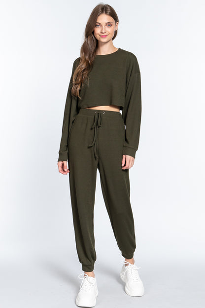 WAIST STRING HACCI LONG PANTS