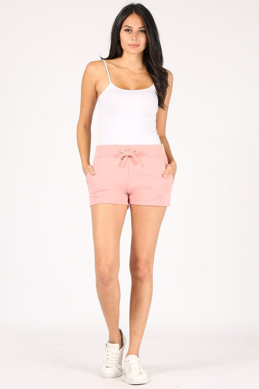 Basic Plain Solid Casual Fleece Sweat Shorts Lounge Shorts