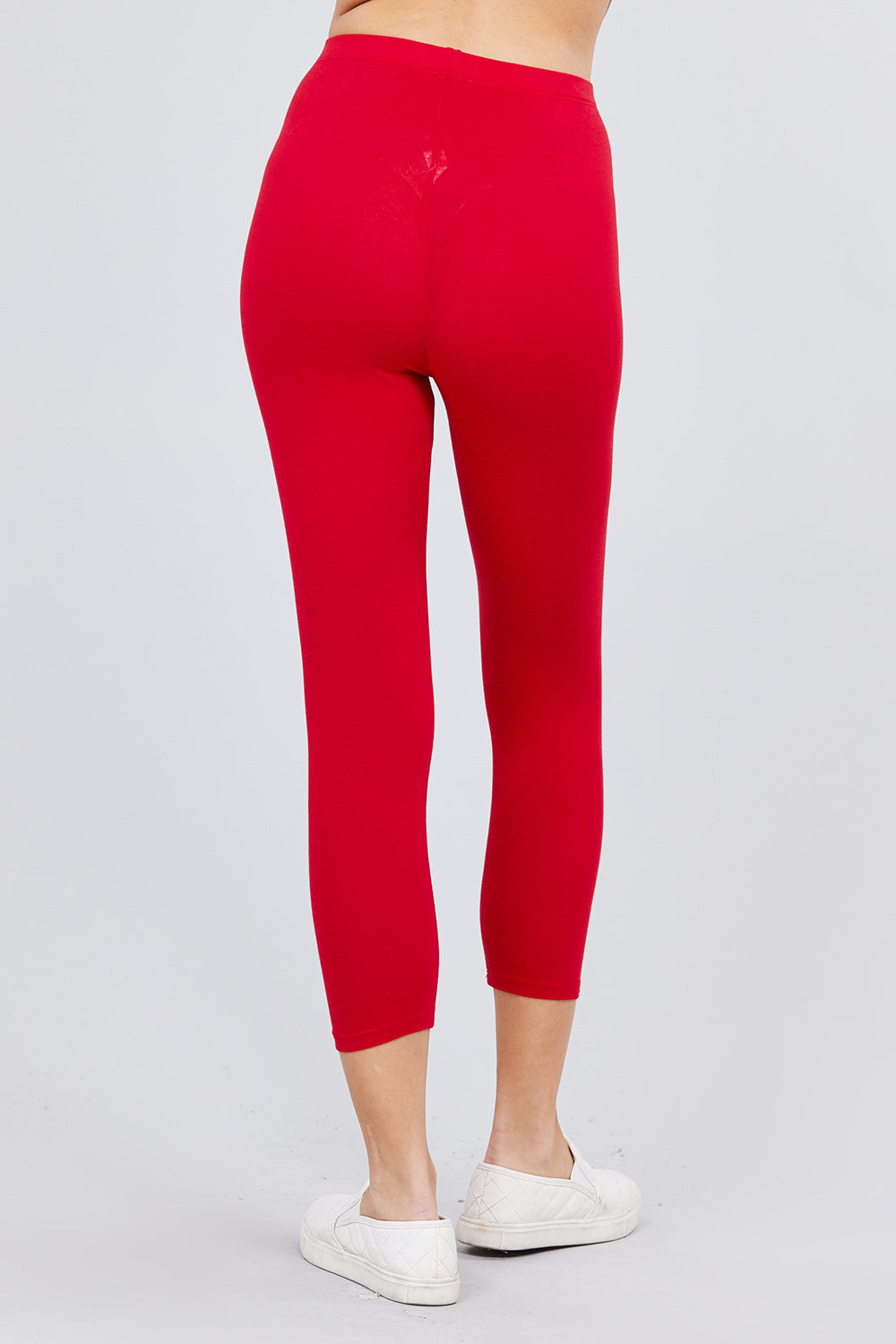 Cotton Spandex Jersey Capri Leggings