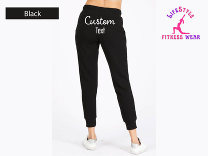 Custom JOGGERS, Personalized Customized Printed Unisex Sport Gift Joggers