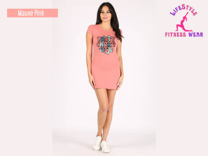 Party In The USA Roundneck Mini Bodycon T-shirt Dress